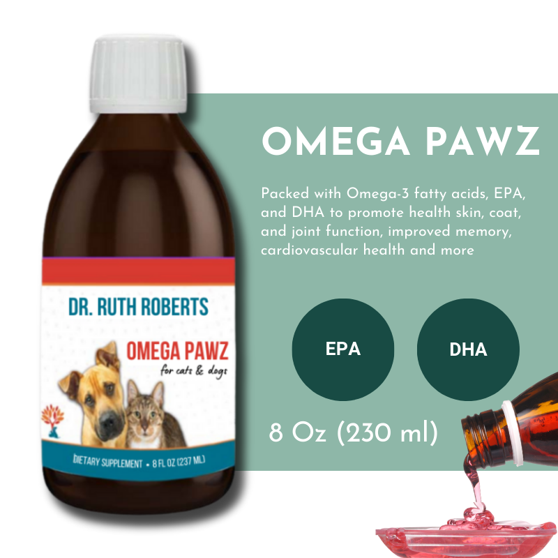 Omega Pawz by Dr. Ruth Roberts - Liquid Omega 3 Oil for Dogs and Cats