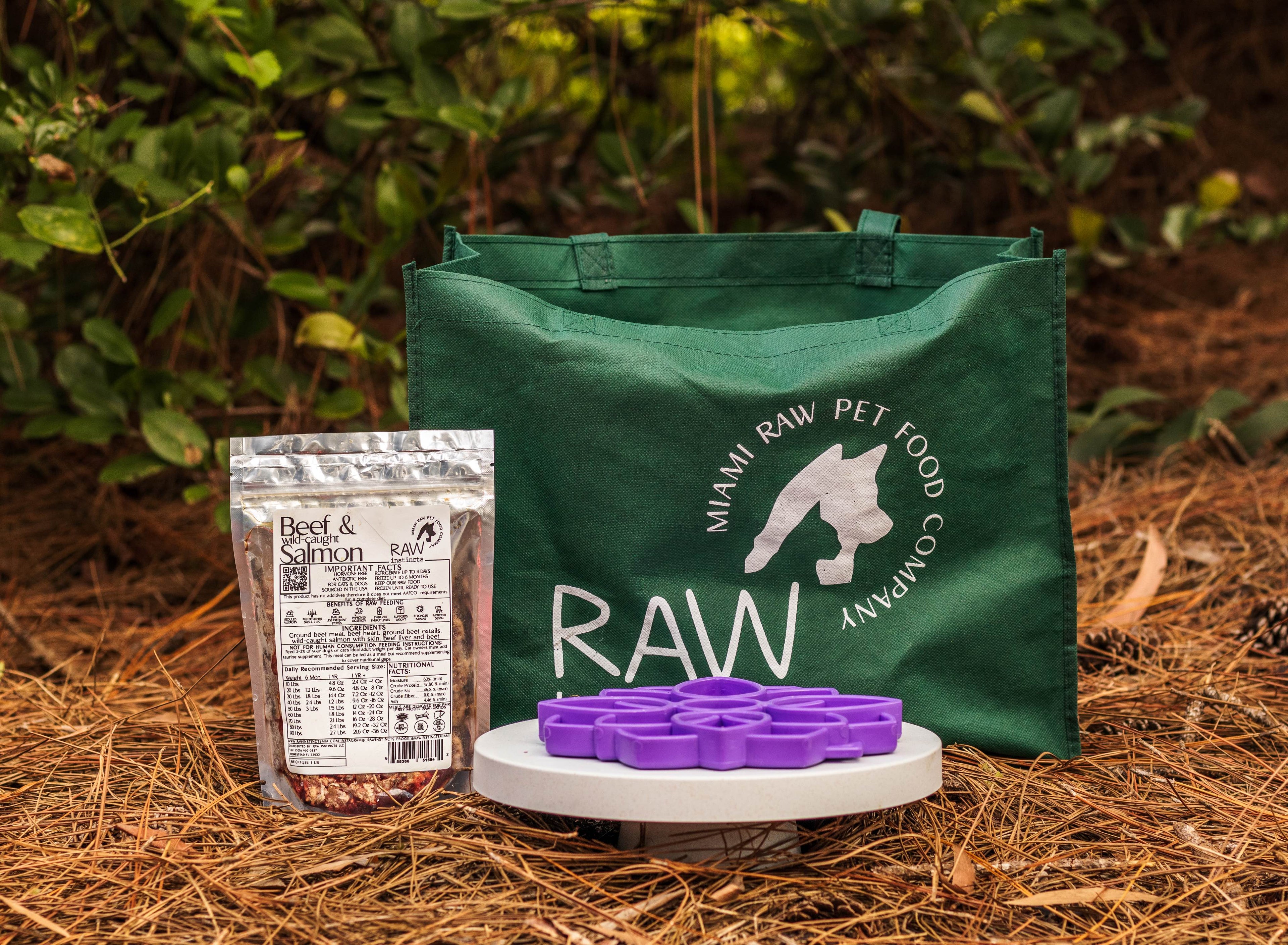 Raw Instinct Raw Beef & Wild-Caught Salmon Meal Blend for Cats & Dogs — Prey Model Raw | Raw Instincts Florida