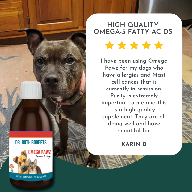 Omega Pawz by Dr. Ruth Roberts - Liquid Omega 3 Oil for Dogs and Cats