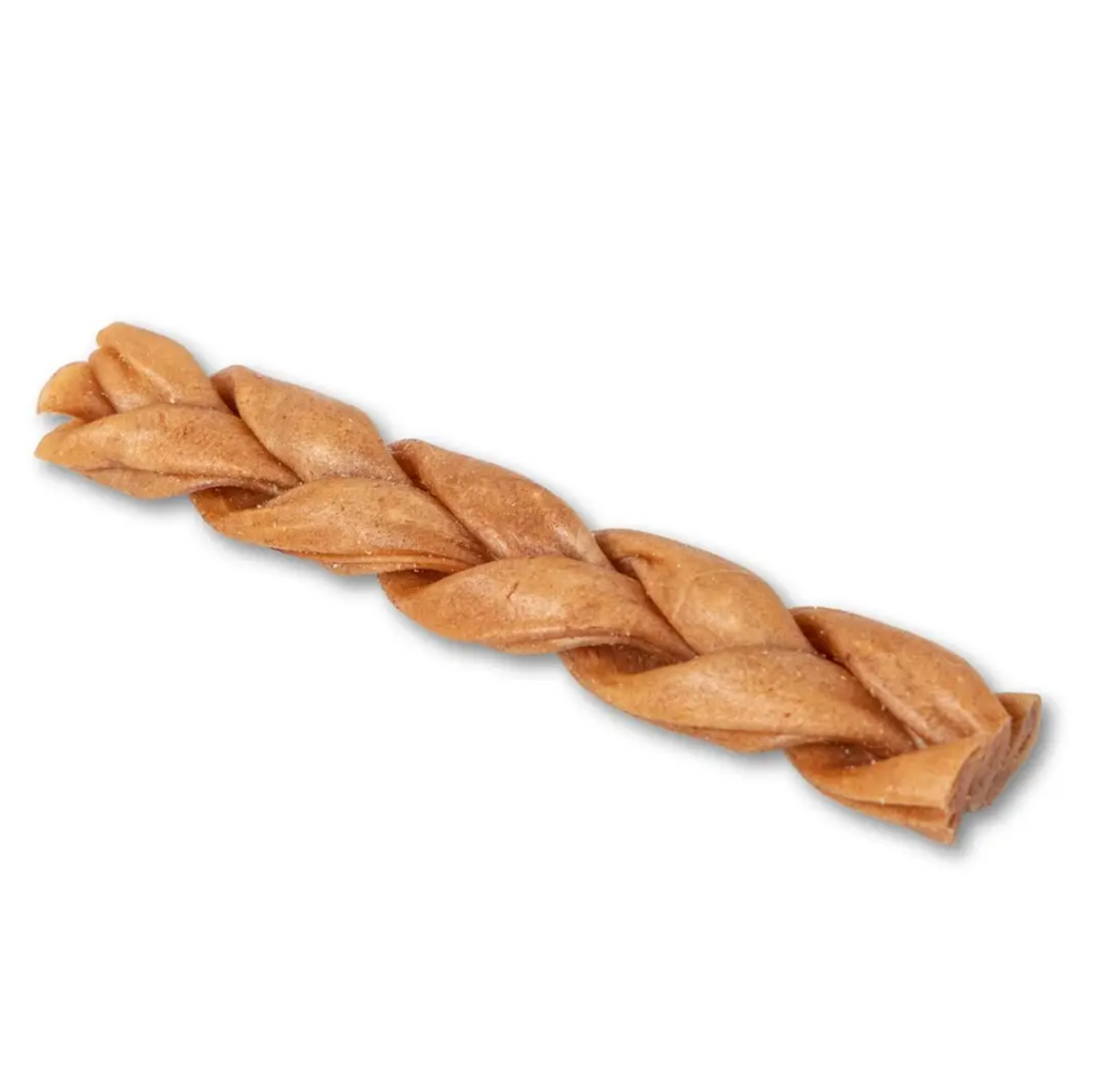 All-Natural Braided Collagen Stick Dog Treats, Supports Joint, Skin & Coat Health – 6-Inch Standard (4-Pack)
