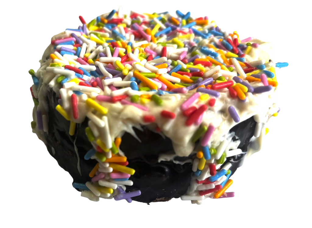 PAWsitively Organic Dog Bakery Pawfetti Cakes – Peanut Butter Frosted Rice Cake Dog Treat